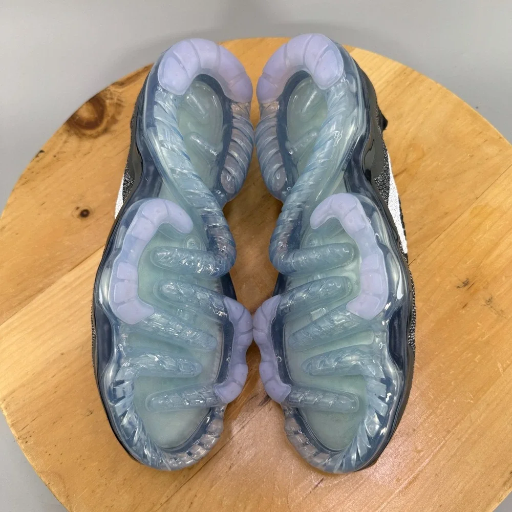 Nike‎ Air Vapormax 2023 FK Mens Size 12 Shoes Flyknit Oreo Black White Blue Tint